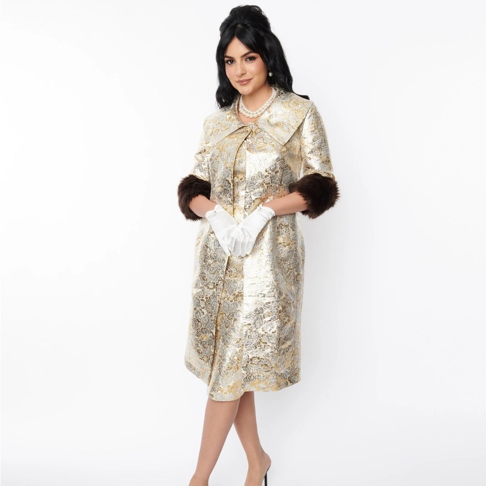 Barbie™ X Unique Vintage Evening Splendour Brocade Coat